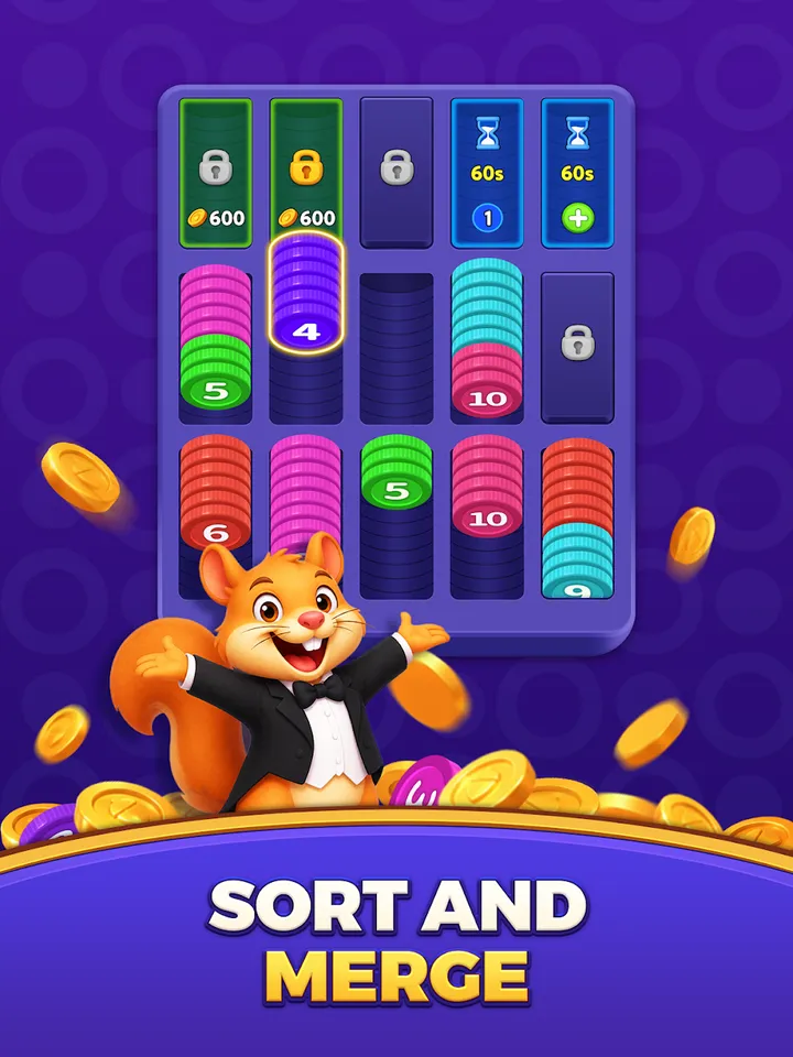 CozySort: Coins screenshot 1